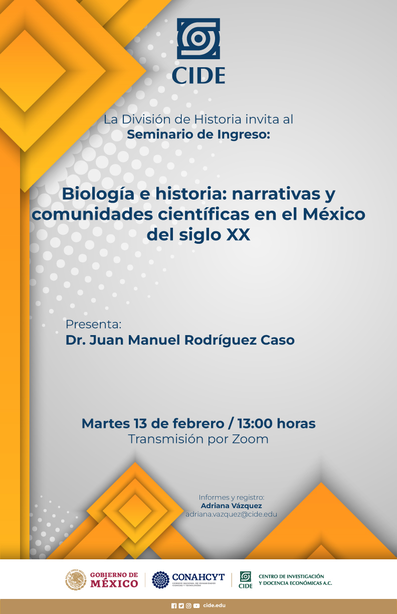 Seminario | Biología e historia: narrativas y comunidades científicas en el México del siglo XX